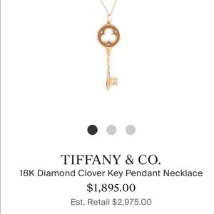 Tiffany & Co. 18kt Trefoil Diamond 3 Clover Key